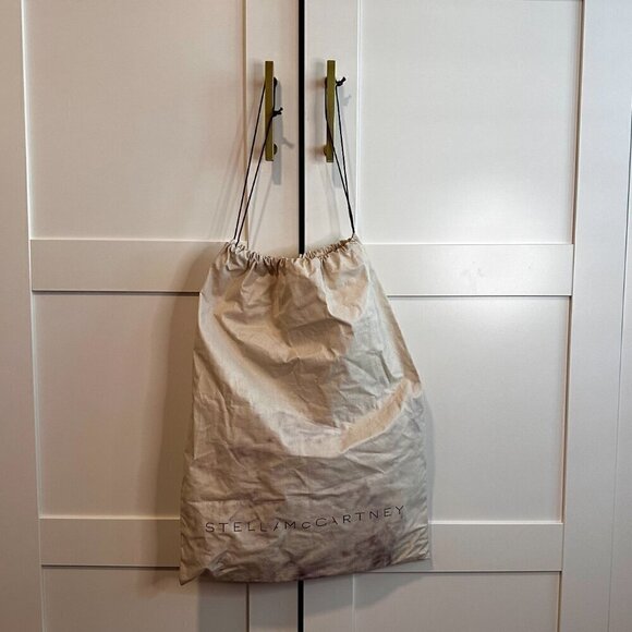 Stella McCartney Falabella Two Chain Black Vegan Suede Shoulder Bag - Picture 9 of 9